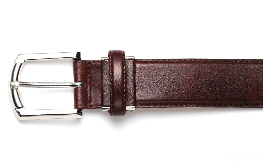 Brown Classic Soft Genuine Italy Calf Leather Belts