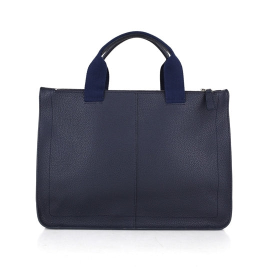 Navy Blue Faux Leather Business Briefcases