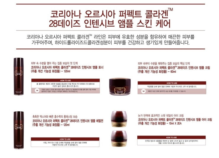 Coreana Orthia Perfect Collagen 28Days Intensive Ampoule Skin Care Set