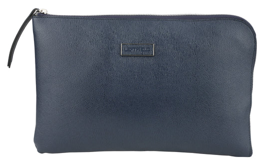 Navy Blue Faux Leather Business Clutch Handbags
