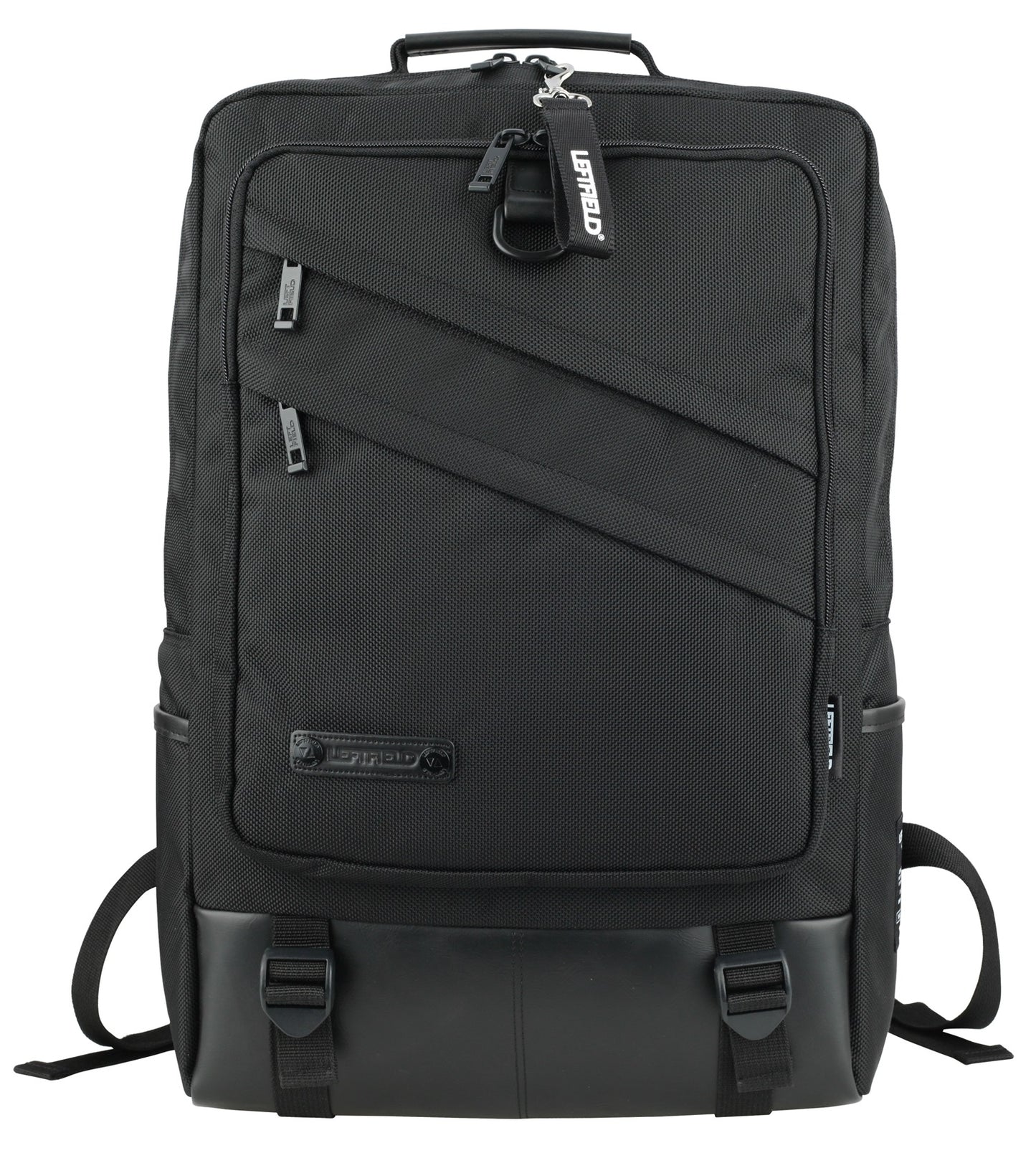 Black Diagonal Zipper Casual Business Travel Backpacks