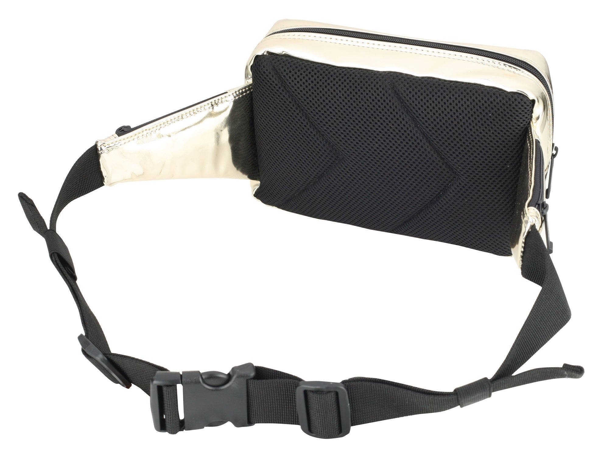 Gold Faux Patent Leather Fanny Packs