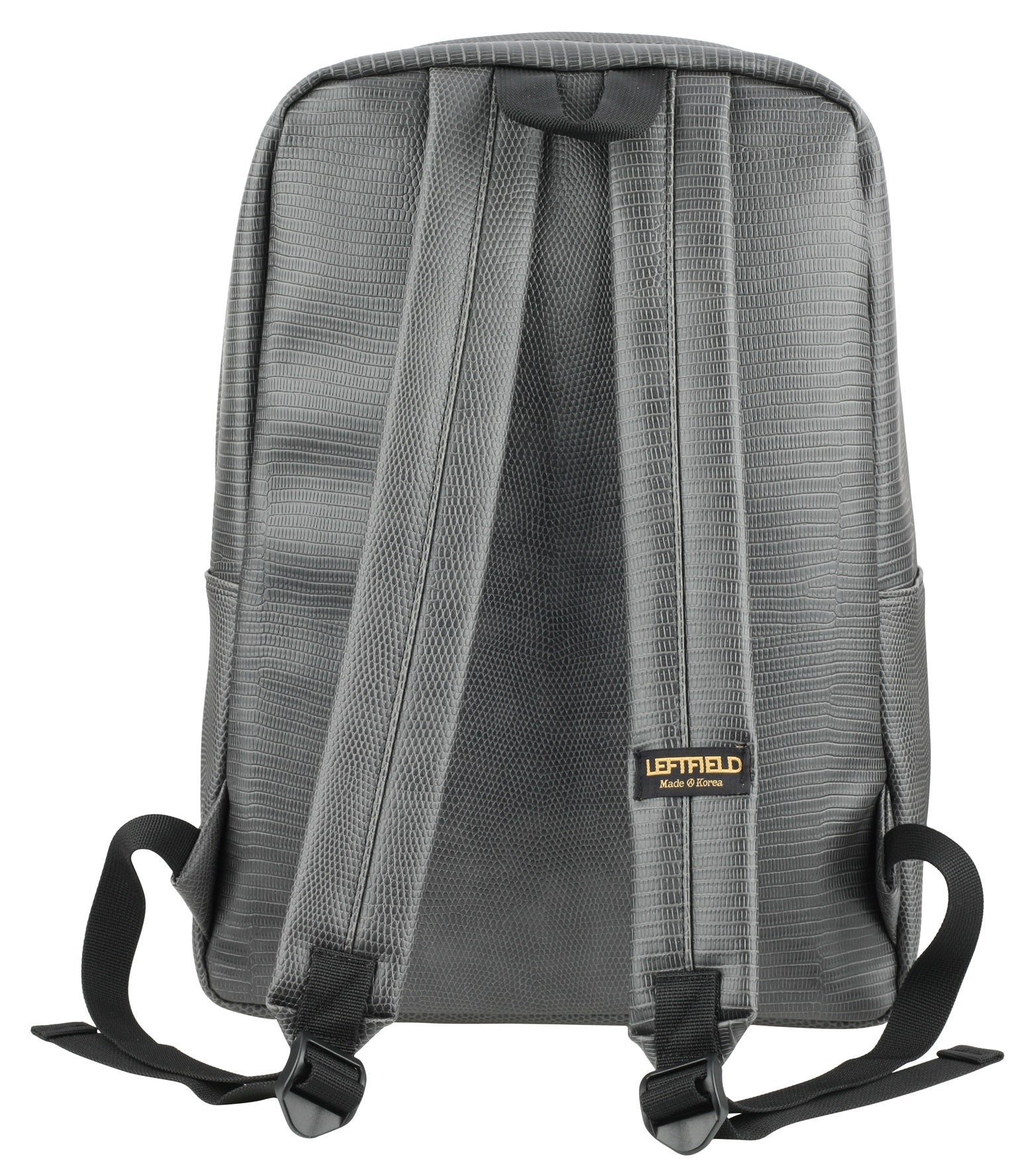 Gray Snakeskin Pattern Faux Leather School Backpacks