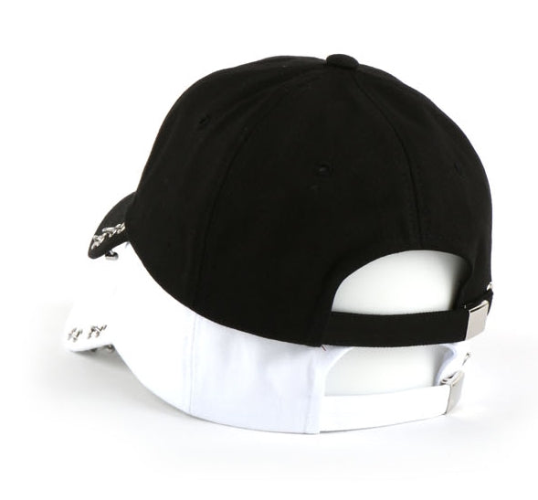 White Side Piercing Baseball Caps