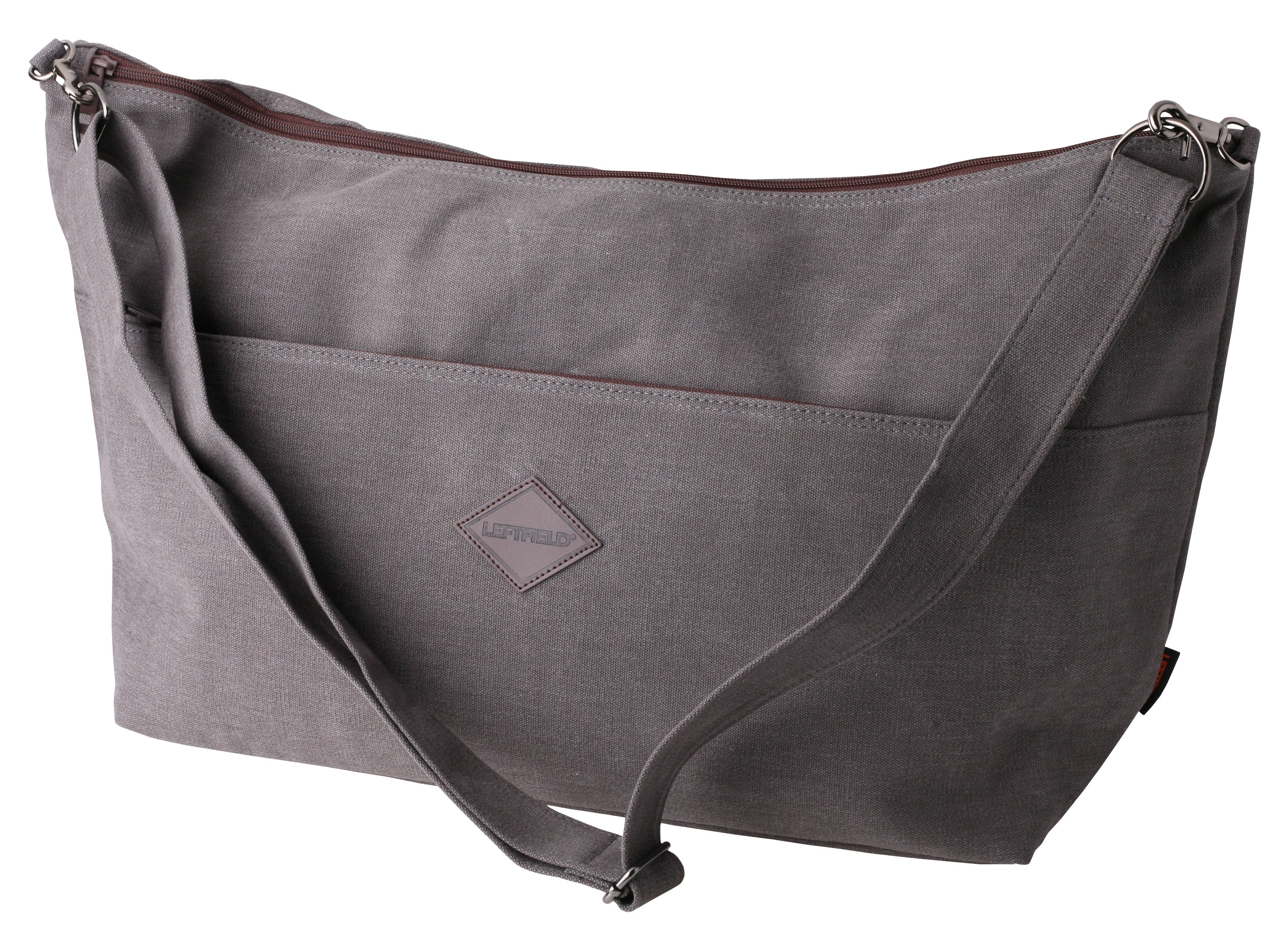 Gray Canvas Cotton Messenger Bags