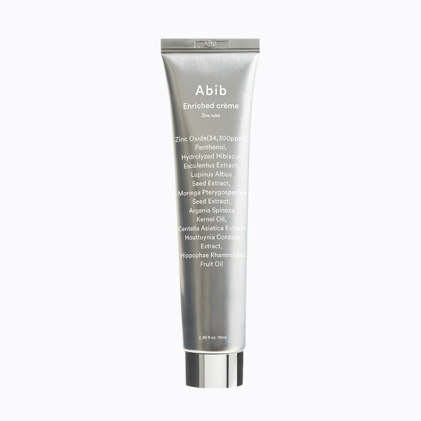 Abib Enriched crème Zinc Tube Cream 70ml Sensitive Skincare Barrier Moisture