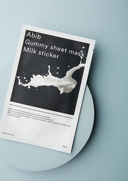 ABIB Gummy Sheet Mask Milk Sticker Womens Skincare Cosmetics Beauty