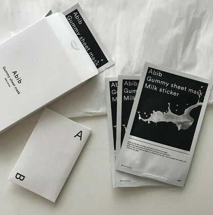 ABIB Gummy Sheet Mask Milk Sticker Womens Skincare Cosmetics Beauty