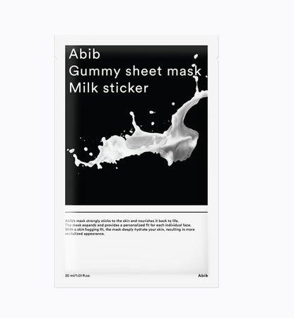 ABIB Gummy Sheet Mask Milk Sticker Womens Skincare Cosmetics Beauty