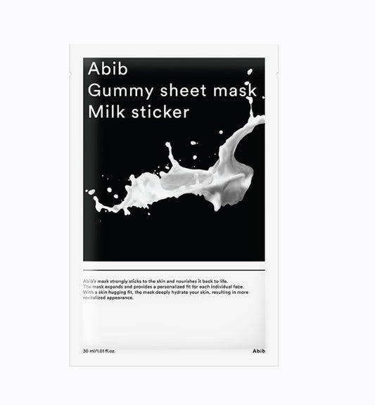 ABIB Gummy Sheet Mask Milk Sticker Womens Skincare Cosmetics Beauty
