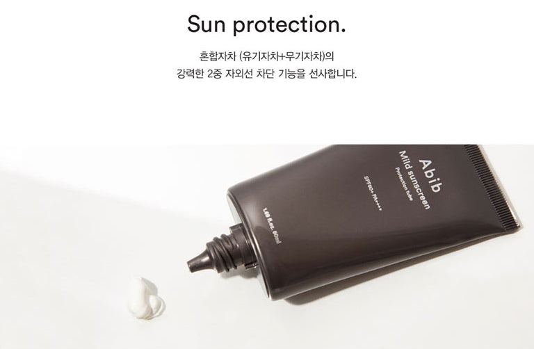 Abib Mild Sunscreen Protection Tube 50ml SPF50+PA+++ Skin Care barrier