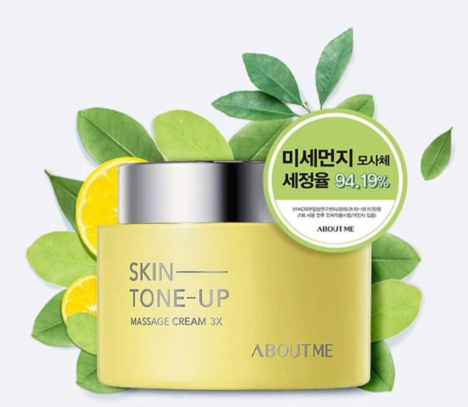 ABOUT ME SKIN TONE UP MASSAGE CREAMs 3X 150ml Korean Skincare Facial lemon