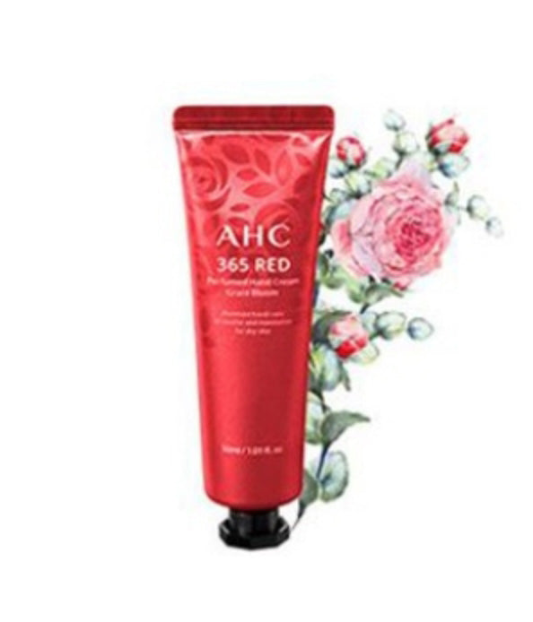 AHC 365 Red Perfumed Hand Cream Grace Bloom 30ml Wrinkles Care Elastic