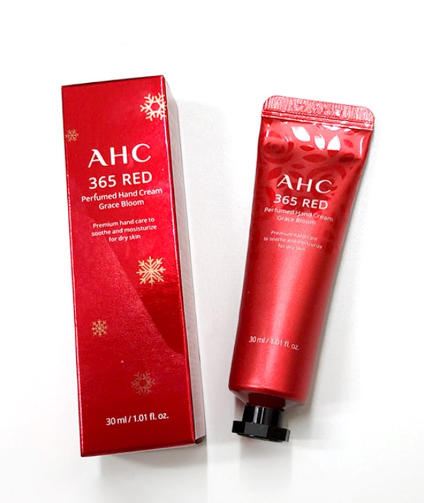 AHC 365 Red Perfumed Hand Cream Grace Bloom 30ml Wrinkles Care Elastic