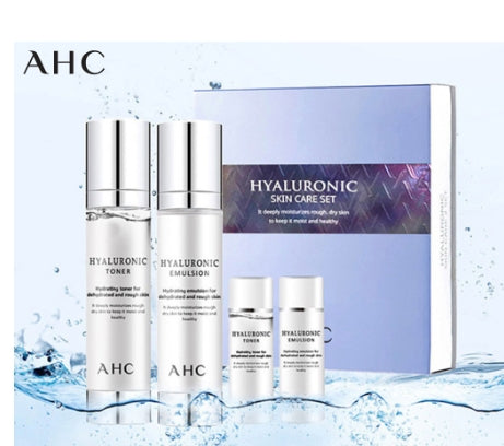 AHC Hyaluronic Skin Care Set Korean Womens Beauty Cosmetics Face Facial