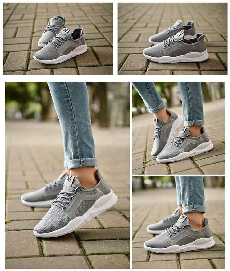 Gray Unisex Athletic Sneakers Shoes