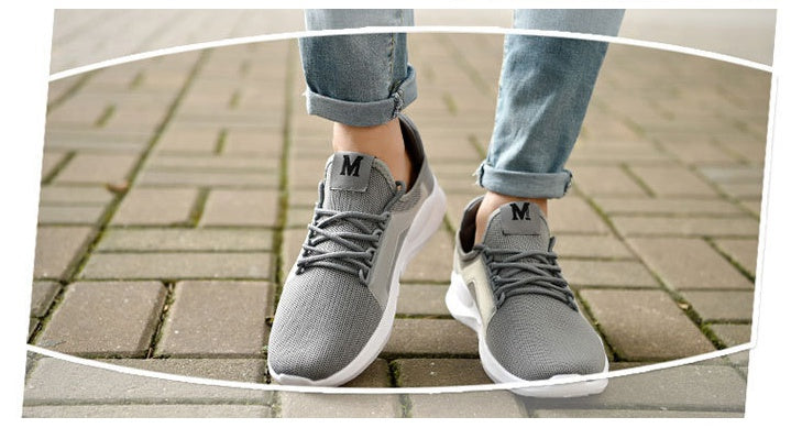 Gray Unisex Athletic Sneakers Shoes