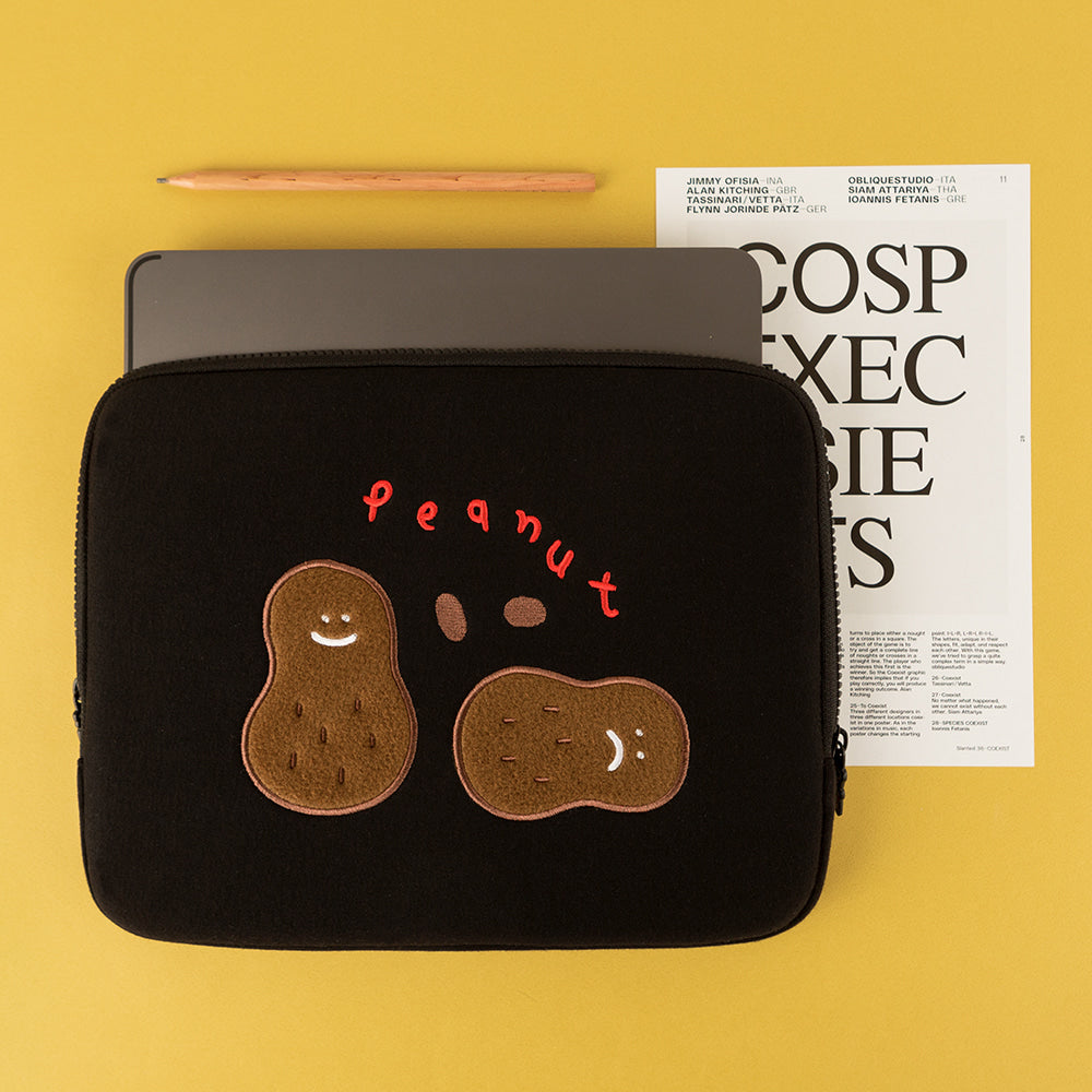 Cute Bear Peanut Puppy Laptop Sleeves iPad 13" 14" 15" Cases Covers Pouches