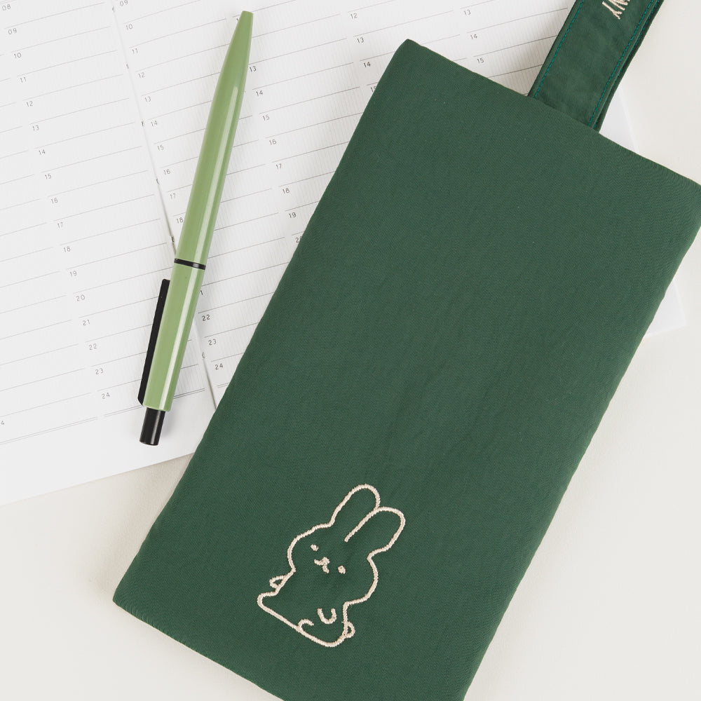 Cute Rabbit Hand Strap Pouches Slim Pencil Cases Lightweight Stationery