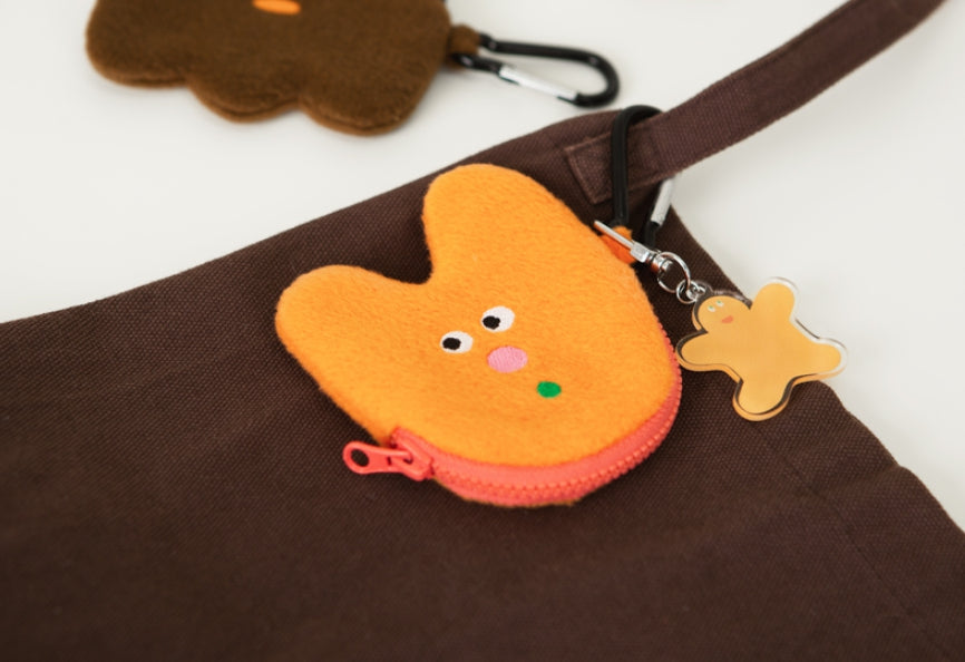 Orange Brown Blue Airpods Pouches Cute Characters Purses Handbags Soft Wallets Earphone Accessories Coins Travel