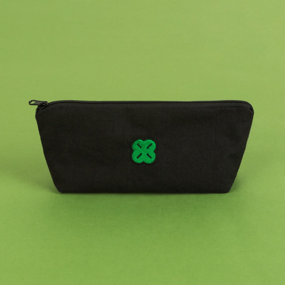 Four-leaf Clover Black Pencil Cases Pouches School Office Stationery