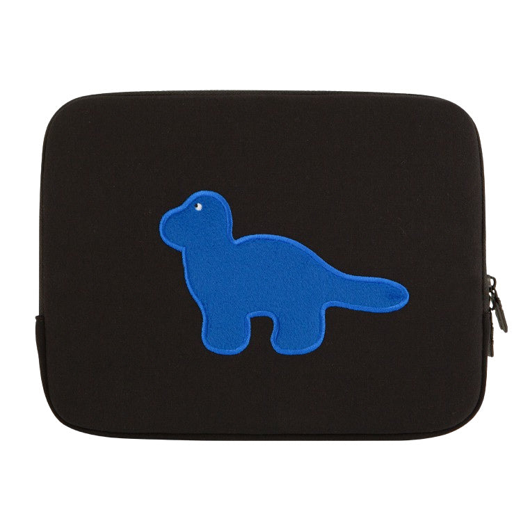 Black Blue Dinosaur embroidery Laptop Sleeves iPad 11" 13" 15"inch Fitted Cases Pouches Protective Covers Purses Handbags Square Cushion Designer School Collage Office Lightweight