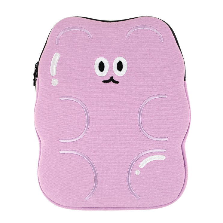 Jelly Bear Shaped iPad 11" 13" 15" inches Laptop Sleeves Cases Protective Covers Purses Handbags Square Cushion Pouches Designer Artist Prints School Collage Office Lightweight