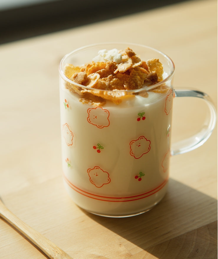 Cute Jelly Bear Print Clear Mugs Cups Gift Cold Hot Milk Coffee Yogurt