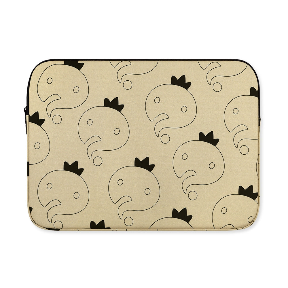 Beige Pattern Graphic Laptop Sleeves iPad 11" 13" 15" inch Cases Protective Covers Infinite Challenge Collaboration Handbags Square Pouches Designer Artist Prints Cute Lightweight School Collage Office Zipper Fashion Unique Gifts