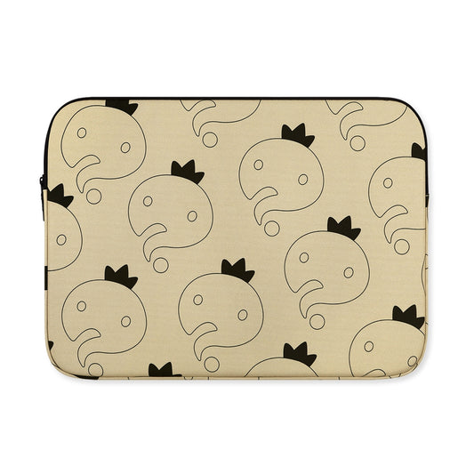 Beige Pattern Graphic Laptop Sleeves iPad 11" 13" 15" inch Cases Protective Covers Infinite Challenge Collaboration Handbags Square Pouches Designer Artist Prints Cute Lightweight School Collage Office Zipper Fashion Unique Gifts