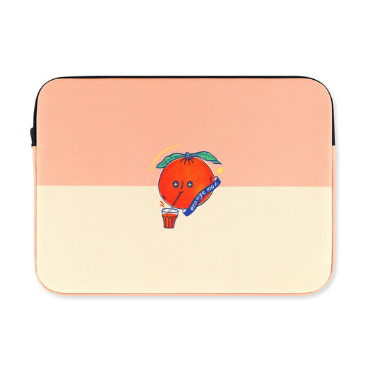 Pink Orange Graphic Laptop Sleeves 13" 15" inch Cases Protective Covers Handbags Square Pouches Designer Artist Prints Cute Lightweight School Collage Office Zipper Fashion Unique Gifts