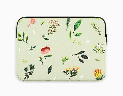 Green Forest Graphic Laptop Sleeves iPad 11" 13" 15"inch Fitted Cases Pouches Protective Covers Purses Handbags Square Cushion Designer School Collage Office Lightweight