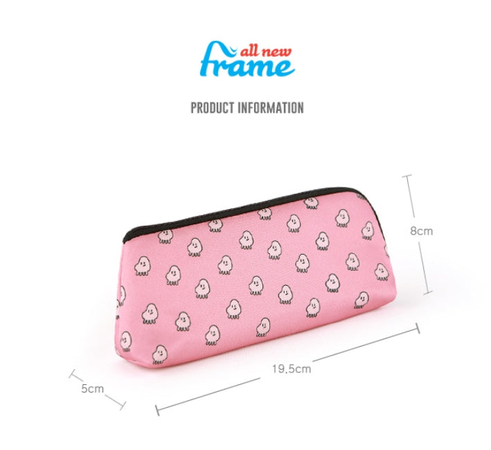 Pink Characters Graphic Pencil Cases Stationery Zipper School 19cm Office Cosmetics Pouches Artists Designer Prints Gifts Bags Purses Students Girls Cute Teens