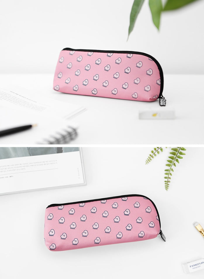 Pink Characters Graphic Pencil Cases Stationery Zipper School 19cm Office Cosmetics Pouches Artists Designer Prints Gifts Bags Purses Students Girls Cute Teens