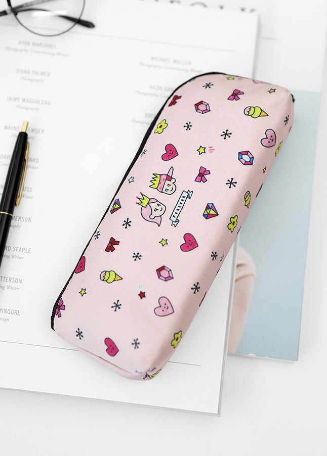Light Pink Graphic Pencil Cases Stationery Zipper School 19cm Office  Cosmetics Pouches Artists Designer Prints Gifts Bags Purses Students Girls  Cute
