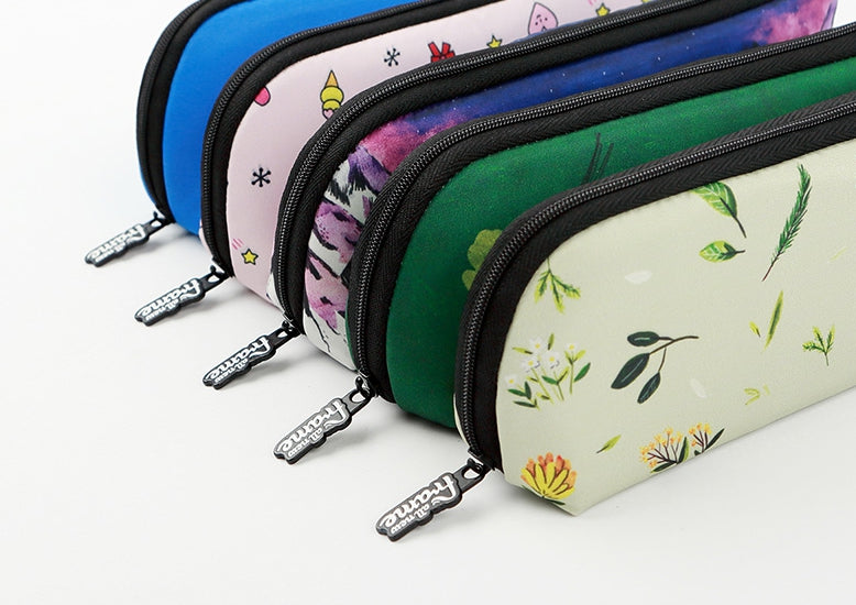 Green Forest Graphic Pencil Cases Stationery Zipper School 19cm Office Cosmetics Pouches Artists Designer Prints Gifts Bags Purses Students Girls Cute Teens