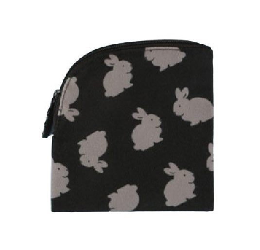 Gray Black Rabbit Pouches Cute Purses Handbags Card Cosmetics Characters Coin Mini Wallets Key Clips Airpods Cases