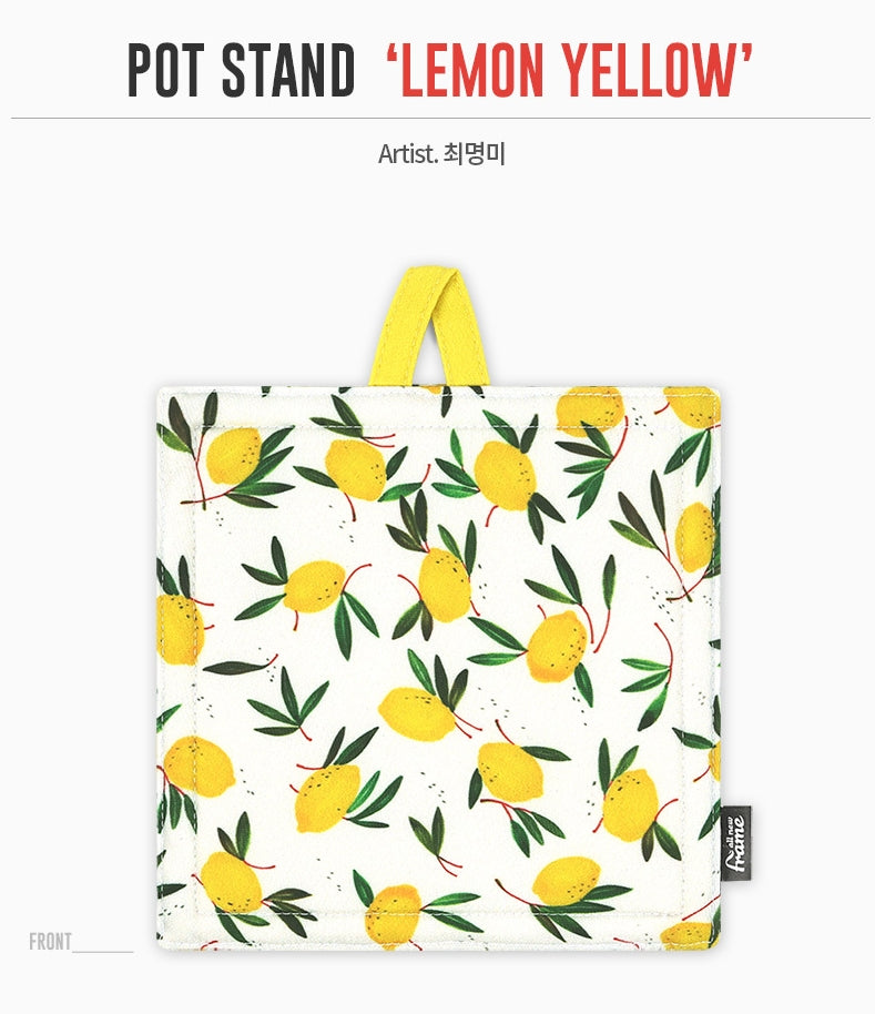 All New Frame Lemon Yellow Kitchen Trivets Mats Decoration Hot Pot Stand Potholder Stylish Coasters Housewarming Gift