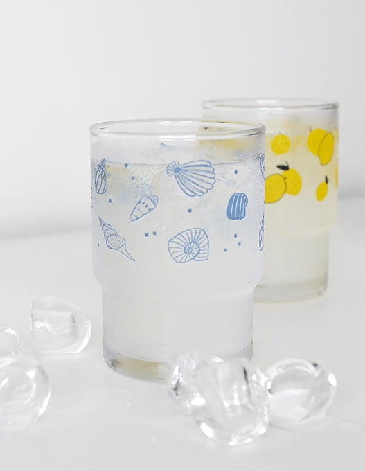 Lemon Soda illustration Graphic Clear Glasses Cups Mugs Printed Vintage 245ml Gifts Kitchen Dinnerware Cold Hot Milk Coffee Microwave