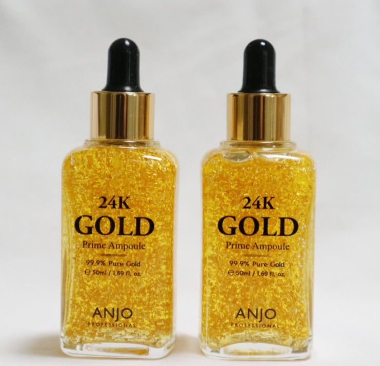 ANJO Professional 24k Gold Prime Ampoule Set Skin Care Therapy Beauty