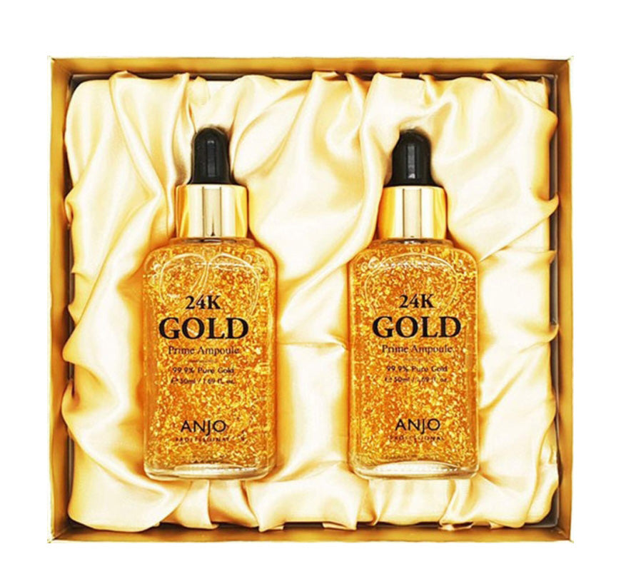 ANJO Professional 24k Gold Prime Ampoule Set Skin Care Therapy Beauty