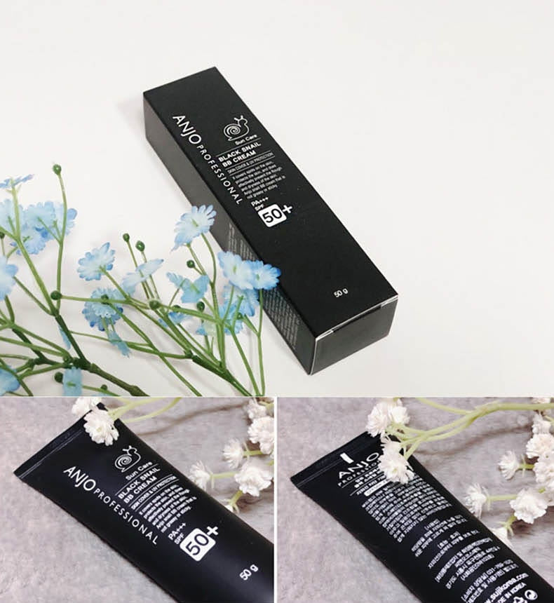 ANJO Snail Black BB Cream 50g Skin Cover SPF50+PA+++ UV Protection Face Makeup Base Beauty Cosmetics