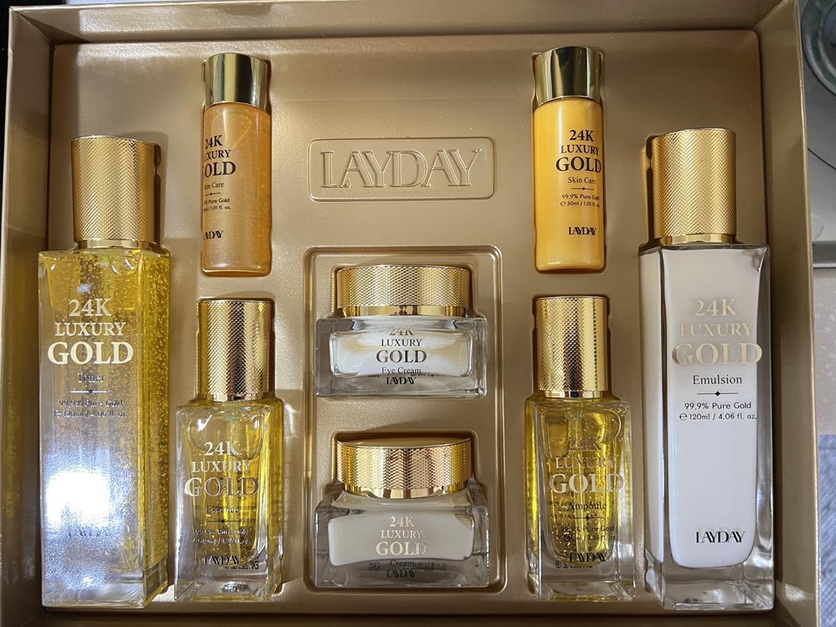 ANJO LAYDAY 24K Luxury Gold 6 Set Skincare Anti Aging Moisture Wrinkle