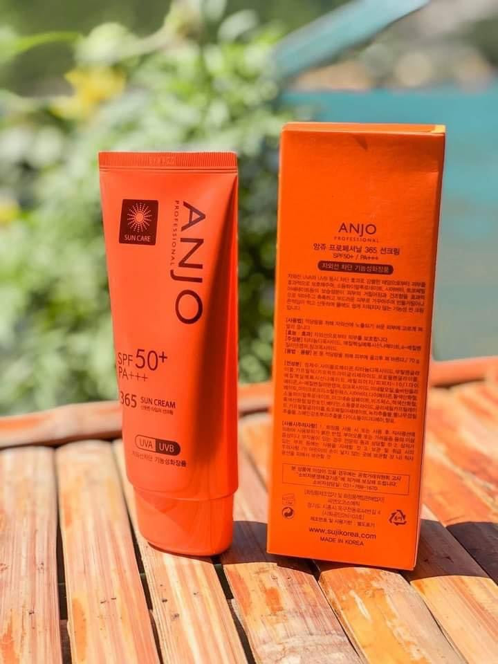 Anjo Professional 365 Sun Cream 70g SPF 50+PA+++ Sunscreens Facial Sunblock non-sticky moisturizing