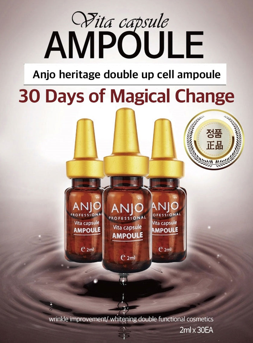 Anjo Vitamins C E Capsules Ampoule Sets 2ml 30ea Anti-ageing Wrinkles Dark Circles Finelines Gifts Snail