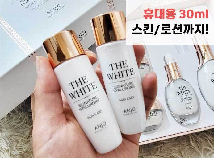 Anjo The White Skin care 6 Sets Signature Hyaluronic Blemish Glutathione Anti-ageing Wrinkles Dark Circles Finelines Gifts Whitening Brightening