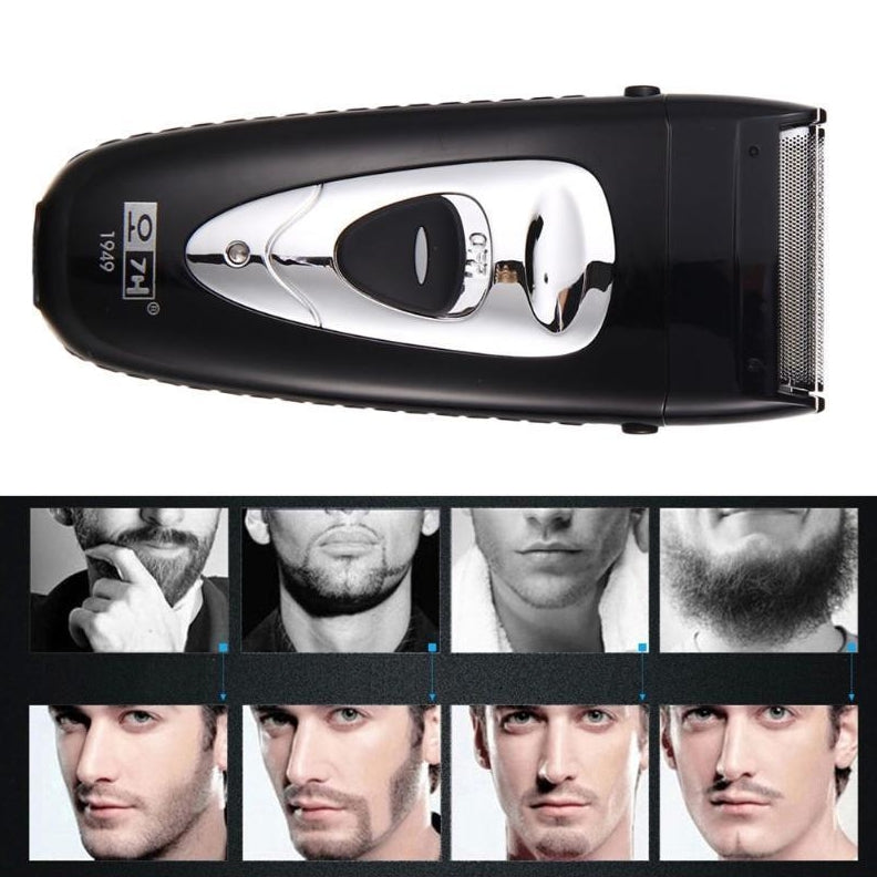 AOKAI Black R/C SHAVER For Men RSCW-1949 Electric Reciprocating-type Grooming Gifts Double Cutter 2 Heads Rechargeable Wireless Shaving Razor Face Facial Care