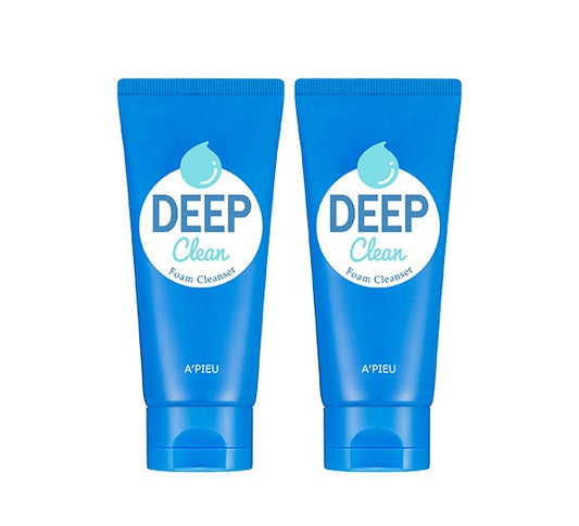 APIEU Deep Clean Foam Cleanser (2ea) 130ml Face Skin care Beauty