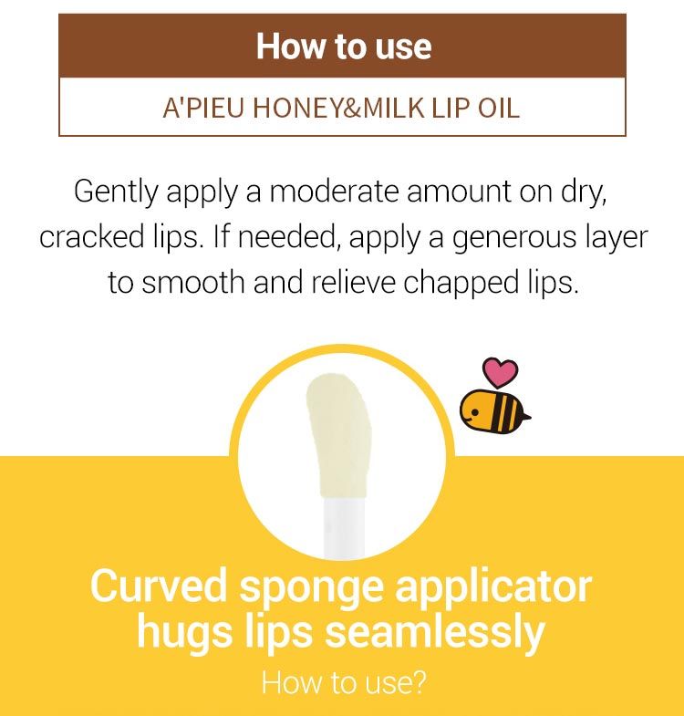 APIEU Honey & Milk Lip Oil - 5g Lip care Beauty Womens Cosmetics