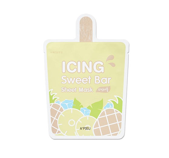 APIEU Icing Sweet Bar Sheet Mask (Pineapple) 1p Skin care Beauty Tools